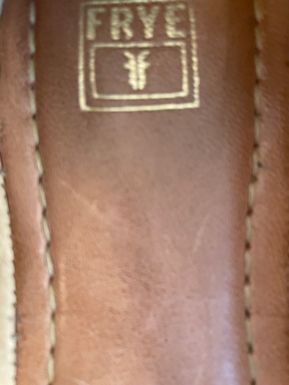 Frye Tan Leather Ballet Flats - Women's Slip-On Loafers - Picture 6 of 8